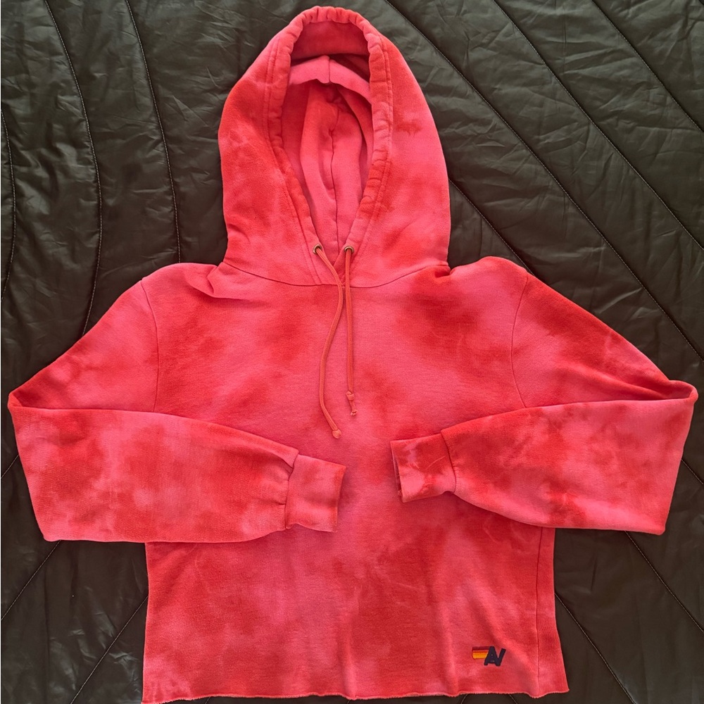 Aviator Nation Red Tie-Dye Hoodie